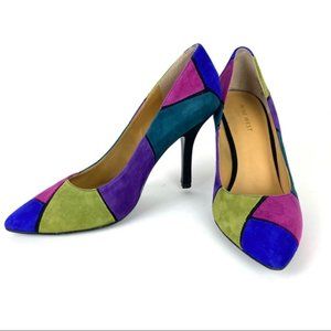 •NINE WEST• Retro 80s-Style Colorful Pump SZ 8